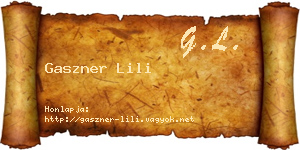 Gaszner Lili névjegykártya