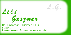 lili gaszner business card